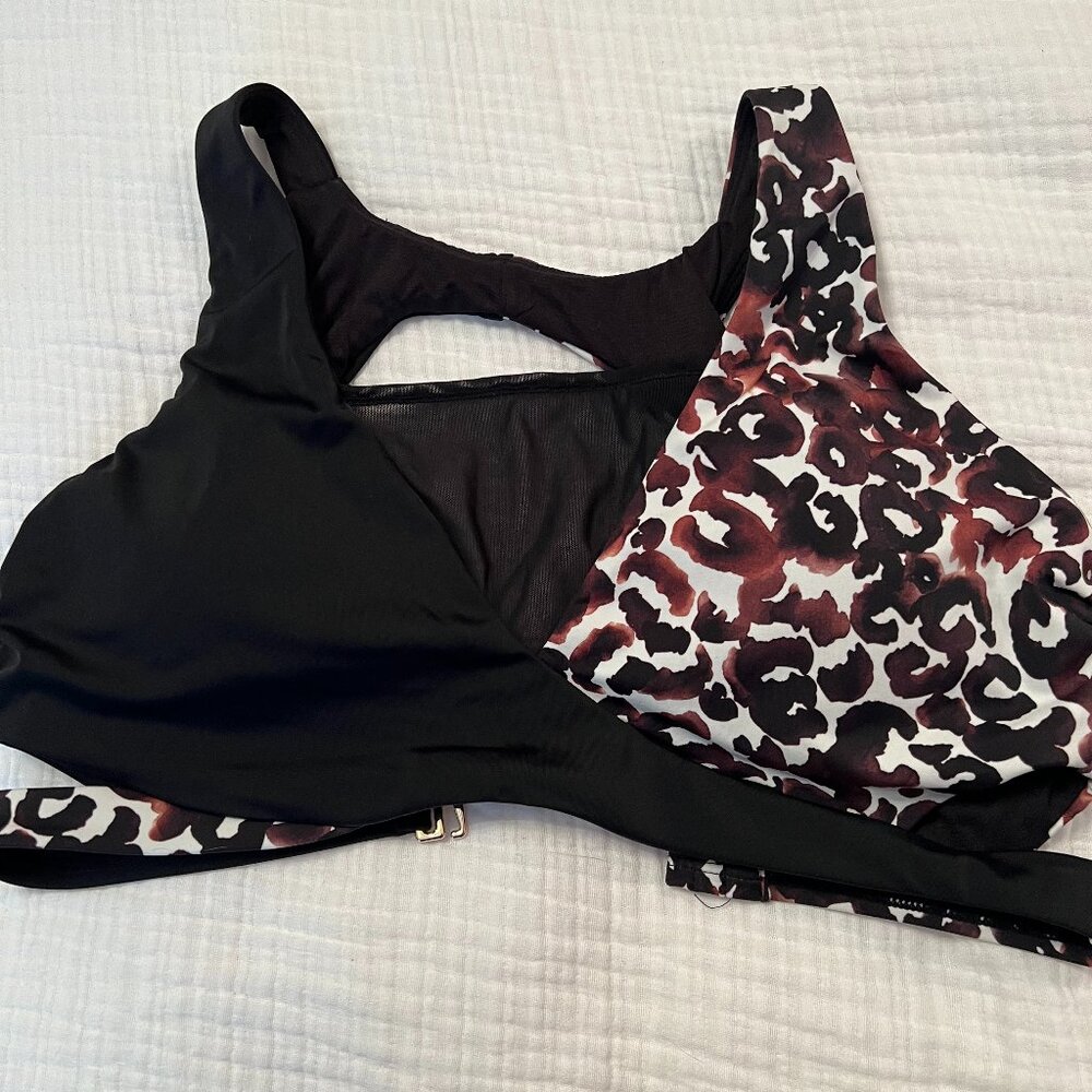 Swimsuits for All Bikini Top Size 10 Black/Multi